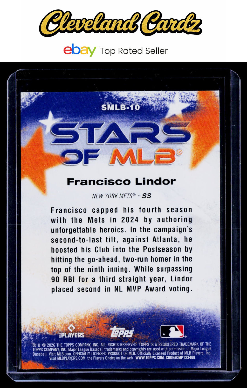 2026 Topps #SMLB-10 Francisco Lindor Stars of MLB