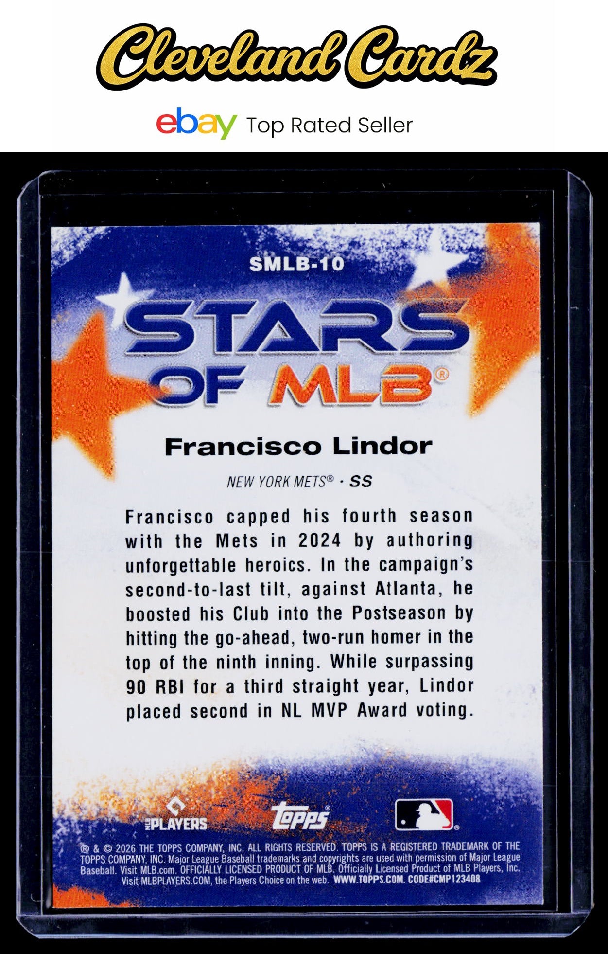 2026 Topps #SMLB-10 Francisco Lindor Stars of MLB