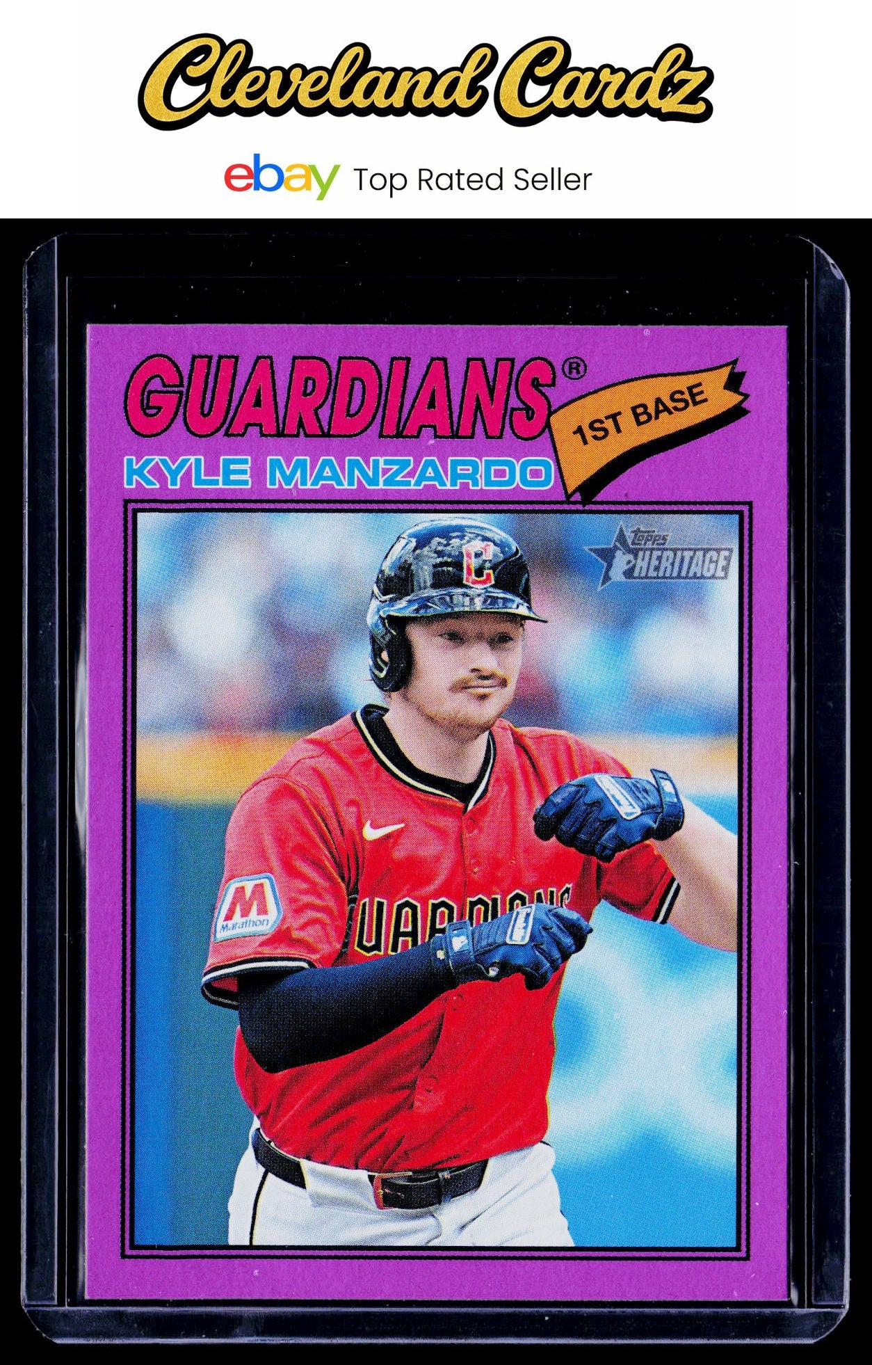 2026 Topps Heritage #133 Kyle Manzardo Light Purple