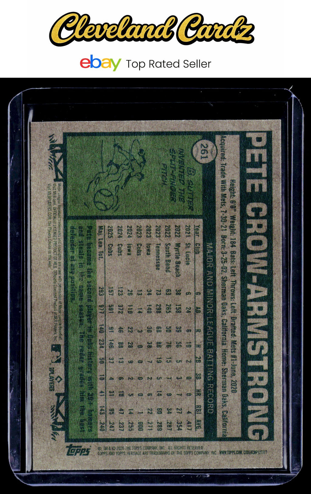2026 Topps Heritage #261 Pete Crow-Armstrong