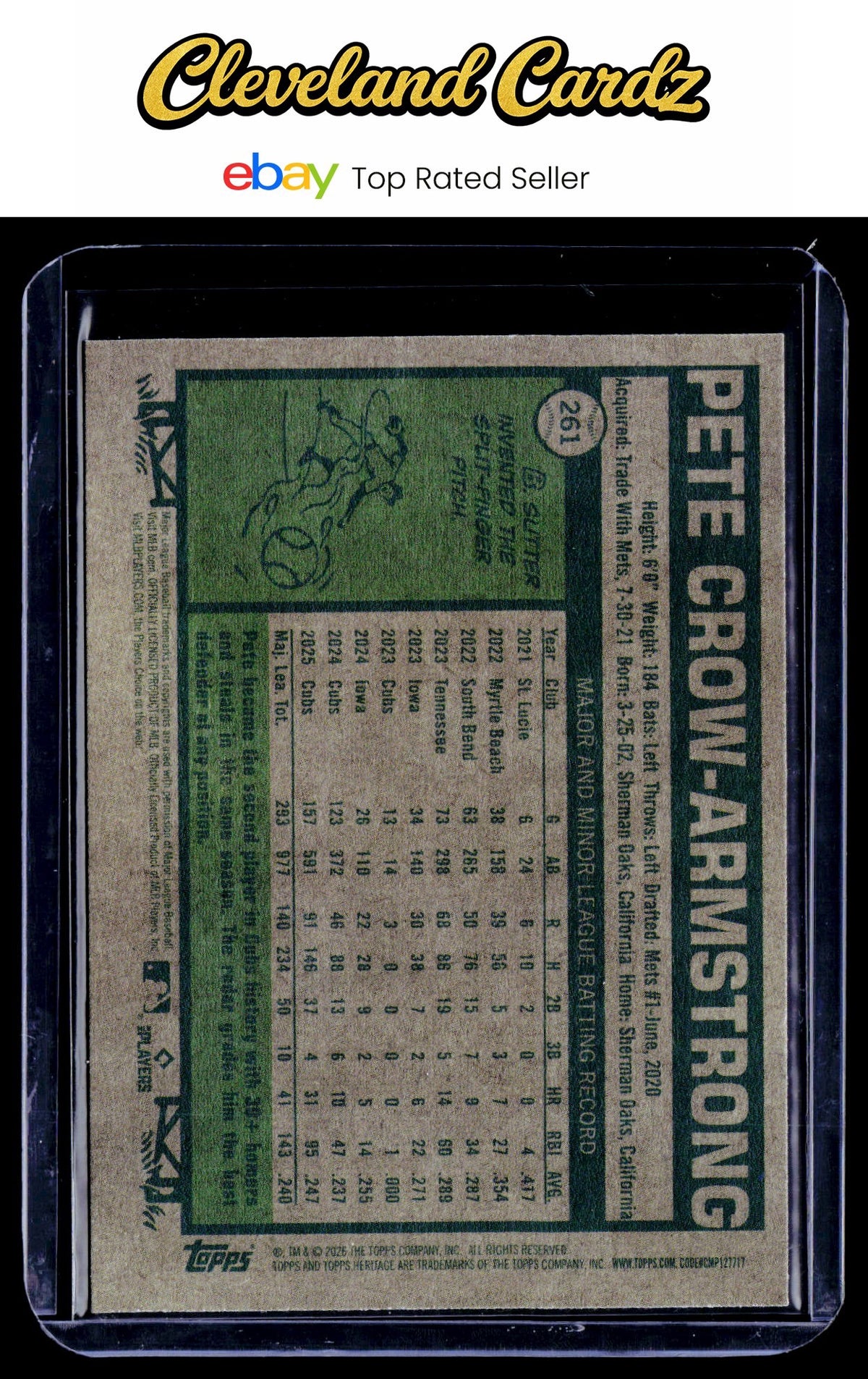 2026 Topps Heritage #261 Pete Crow-Armstrong