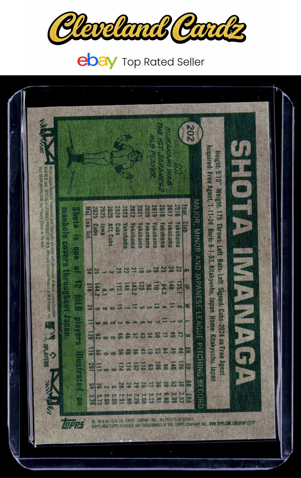 2026 Topps Heritage #202 Shota Imanaga