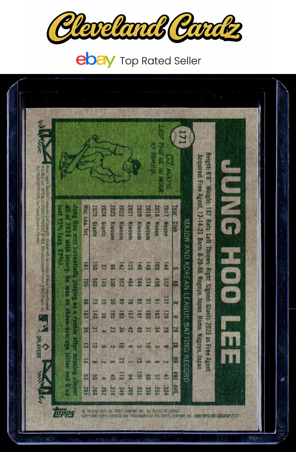 2026 Topps Heritage #171 Jung Hoo Lee