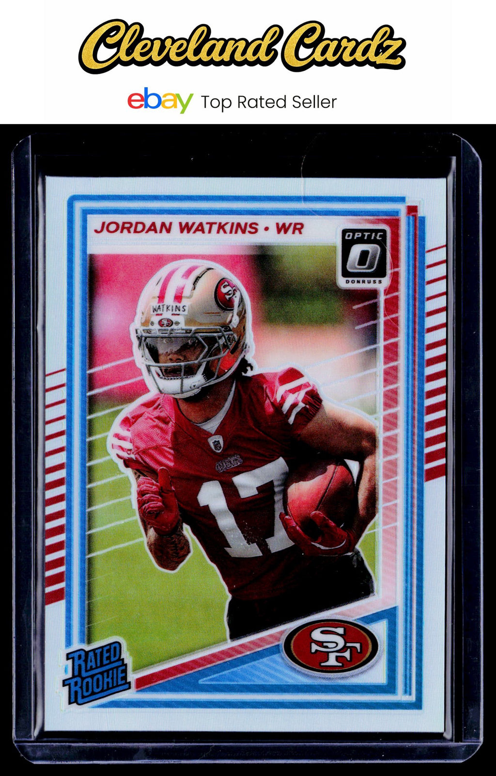 2025 Donruss Optic #289 Jordan Watkins Silver Prizm Rated Rookie