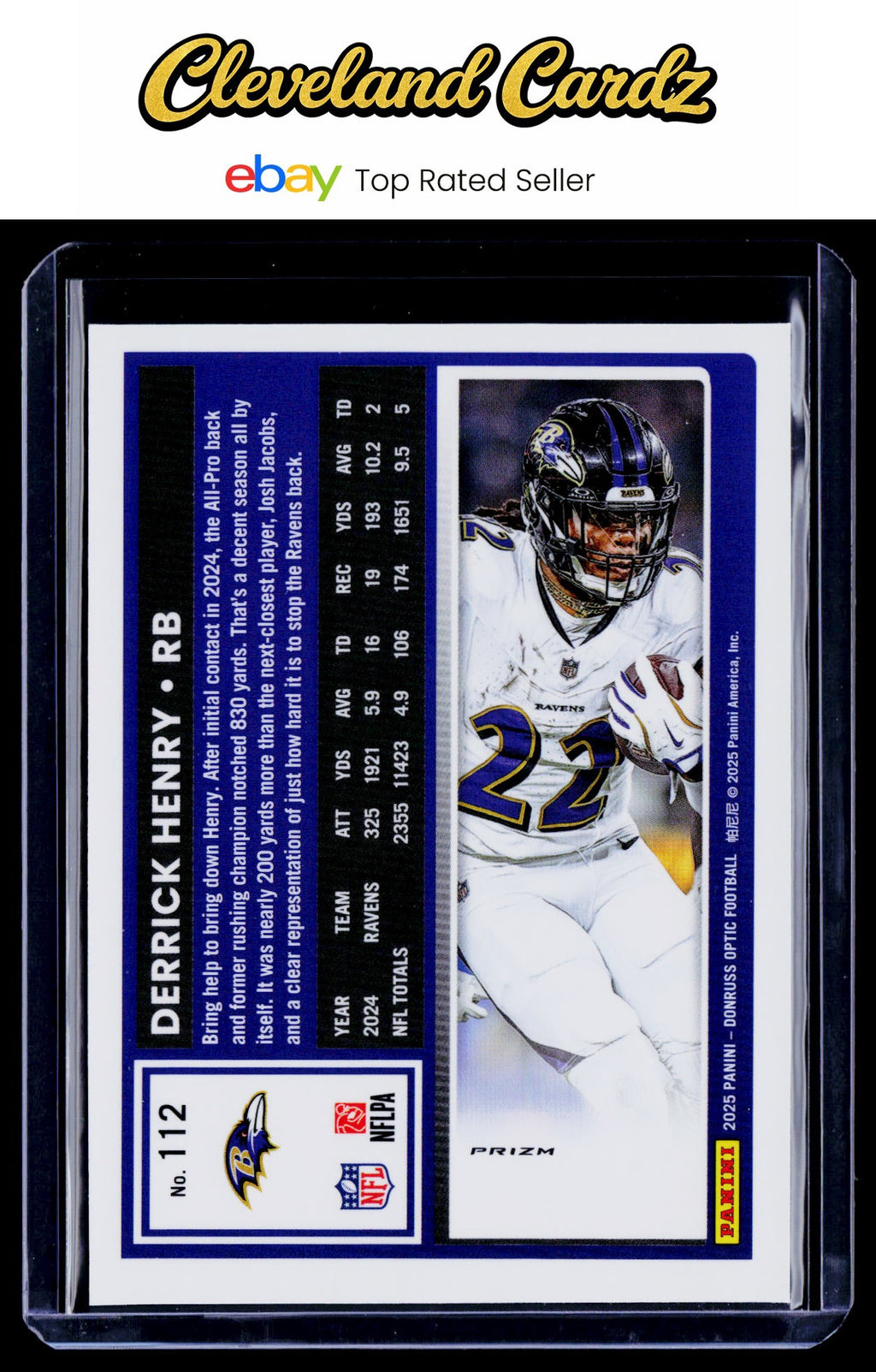 2025 Donruss Optic #112 Derrick Henry Stars Prizm