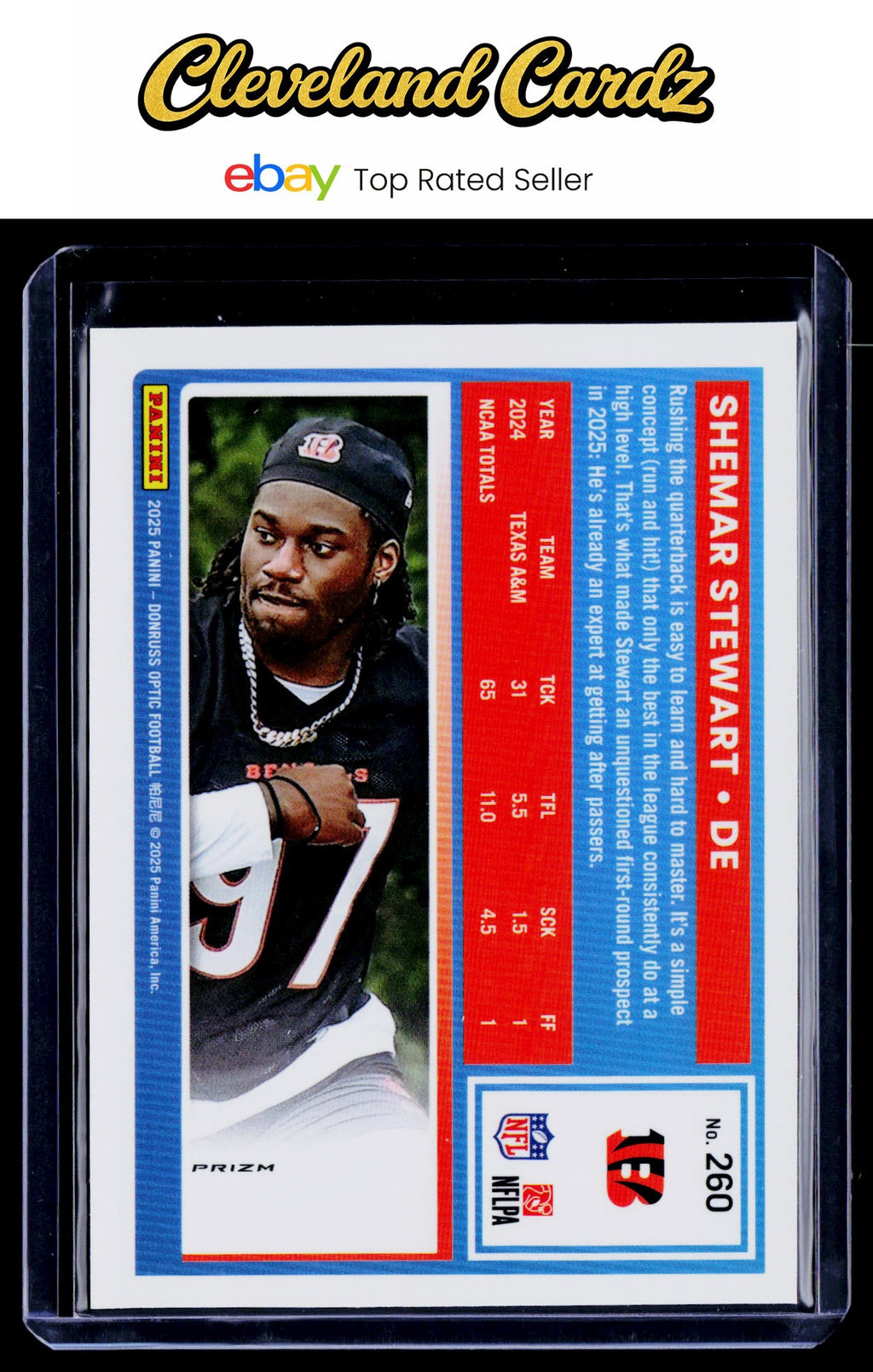 2025 Donruss Optic #260 Shemar Stewart Stars Prizm Rated Rookie
