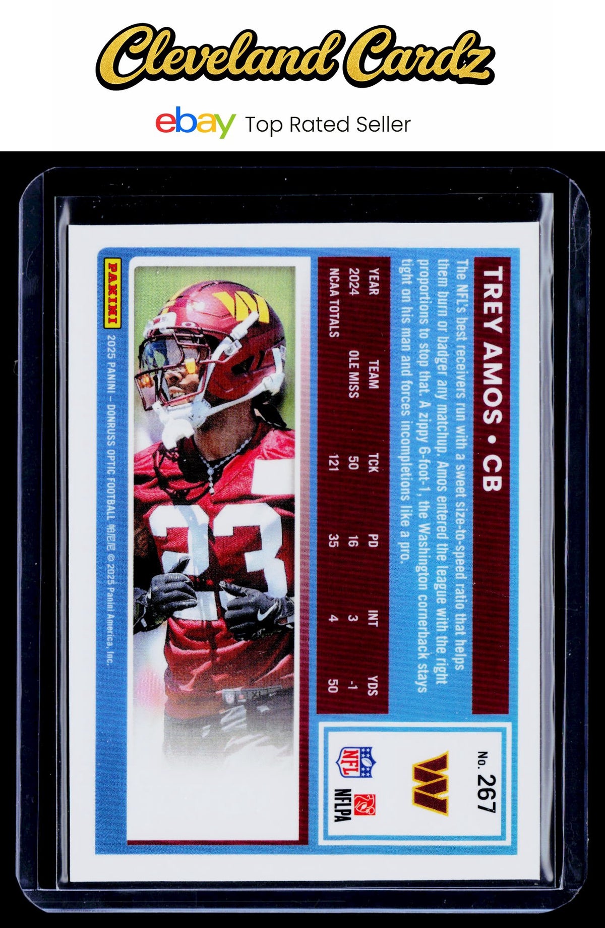 2025 Donruss Optic #267 Trey Amos Rated Rookie