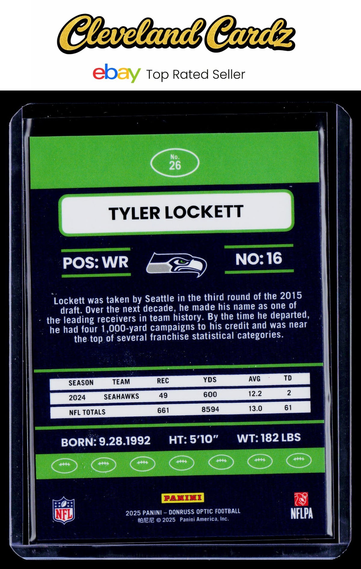 2025 Donruss Optic #26 Tyler Lockett 2015 Retro