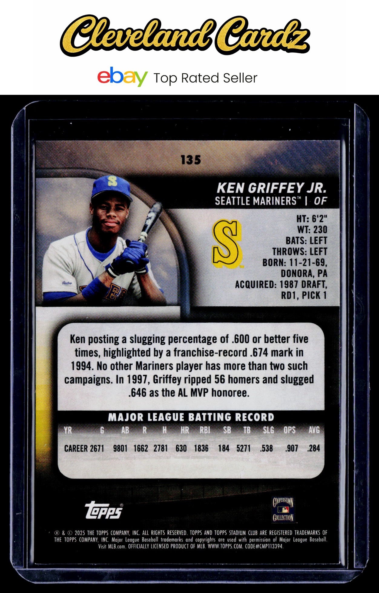 2025 Stadium Club #135 Ken Griffey Jr. Lime Green