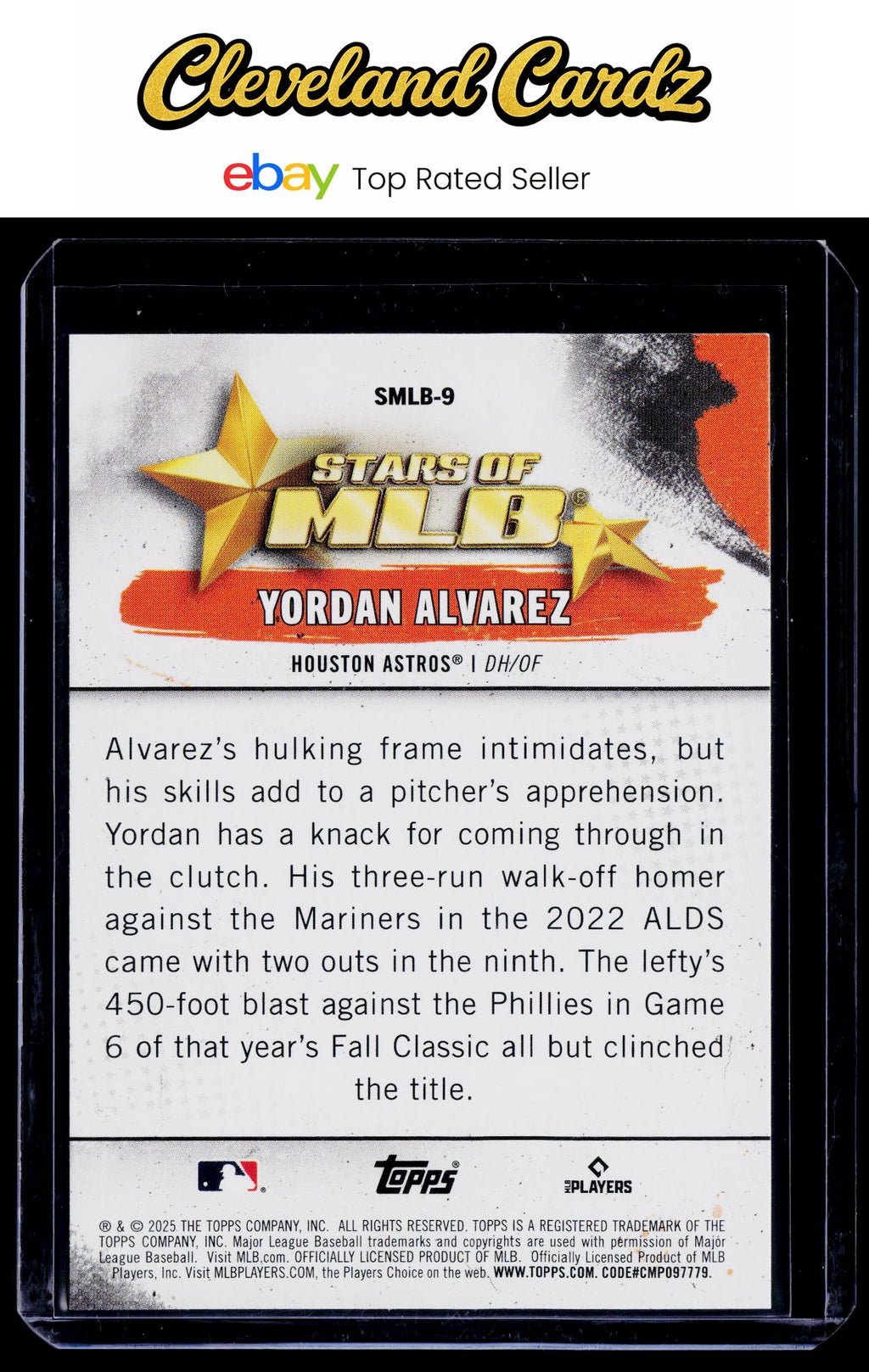 2025 Topps #SMLB-9 Yordan Alvarez Stars of MLB