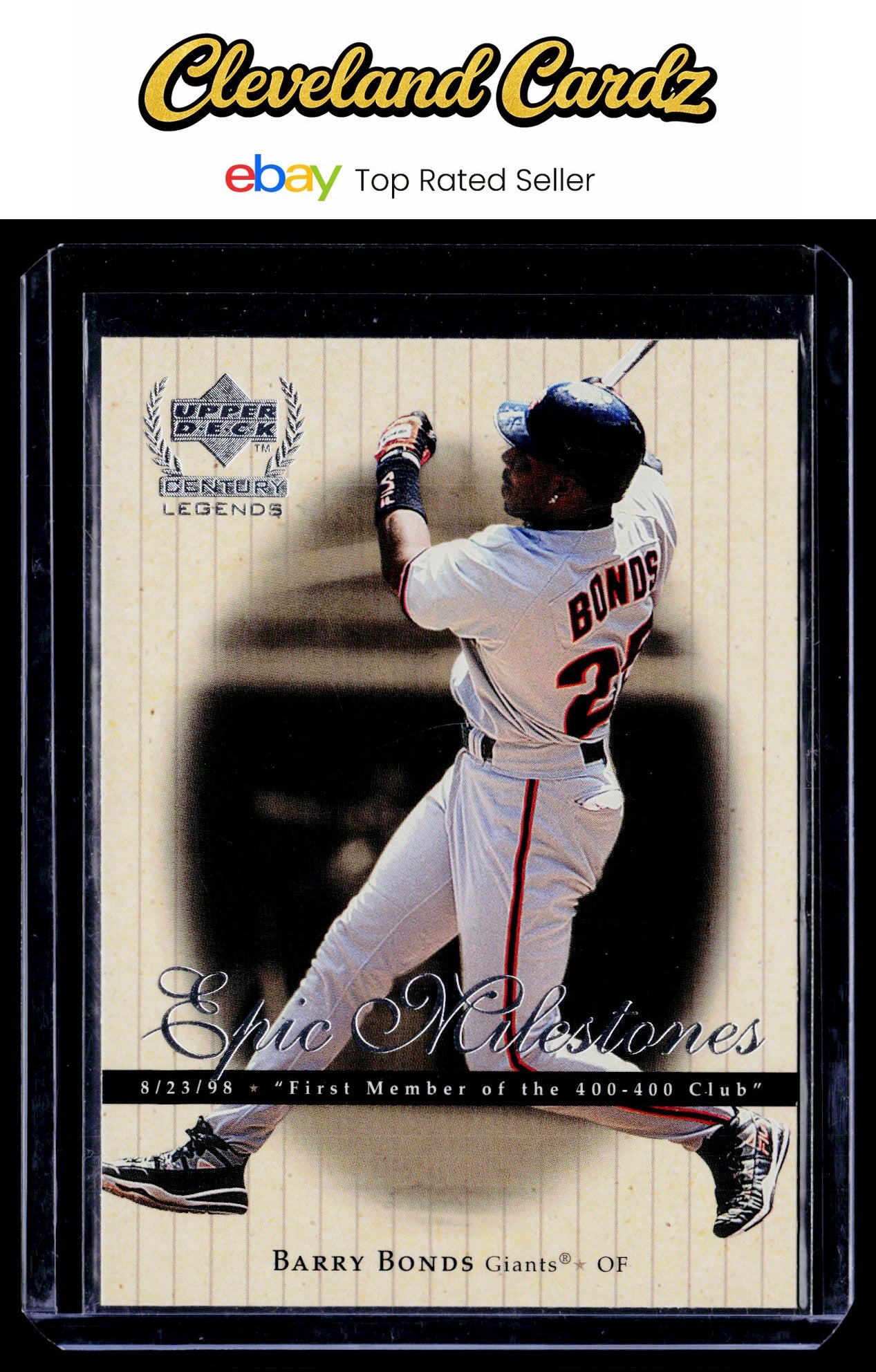 1999 Upper Deck Century Legends #EM10 Barry Bonds Epic Milestones