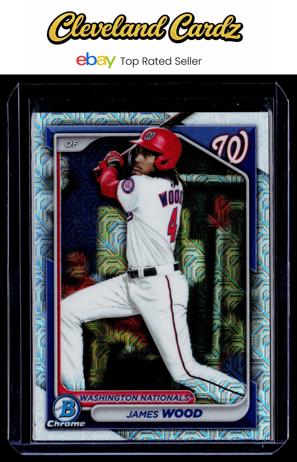 2024 Bowman #BCP-91 James Wood Chrome Prospects Mojo Refractors