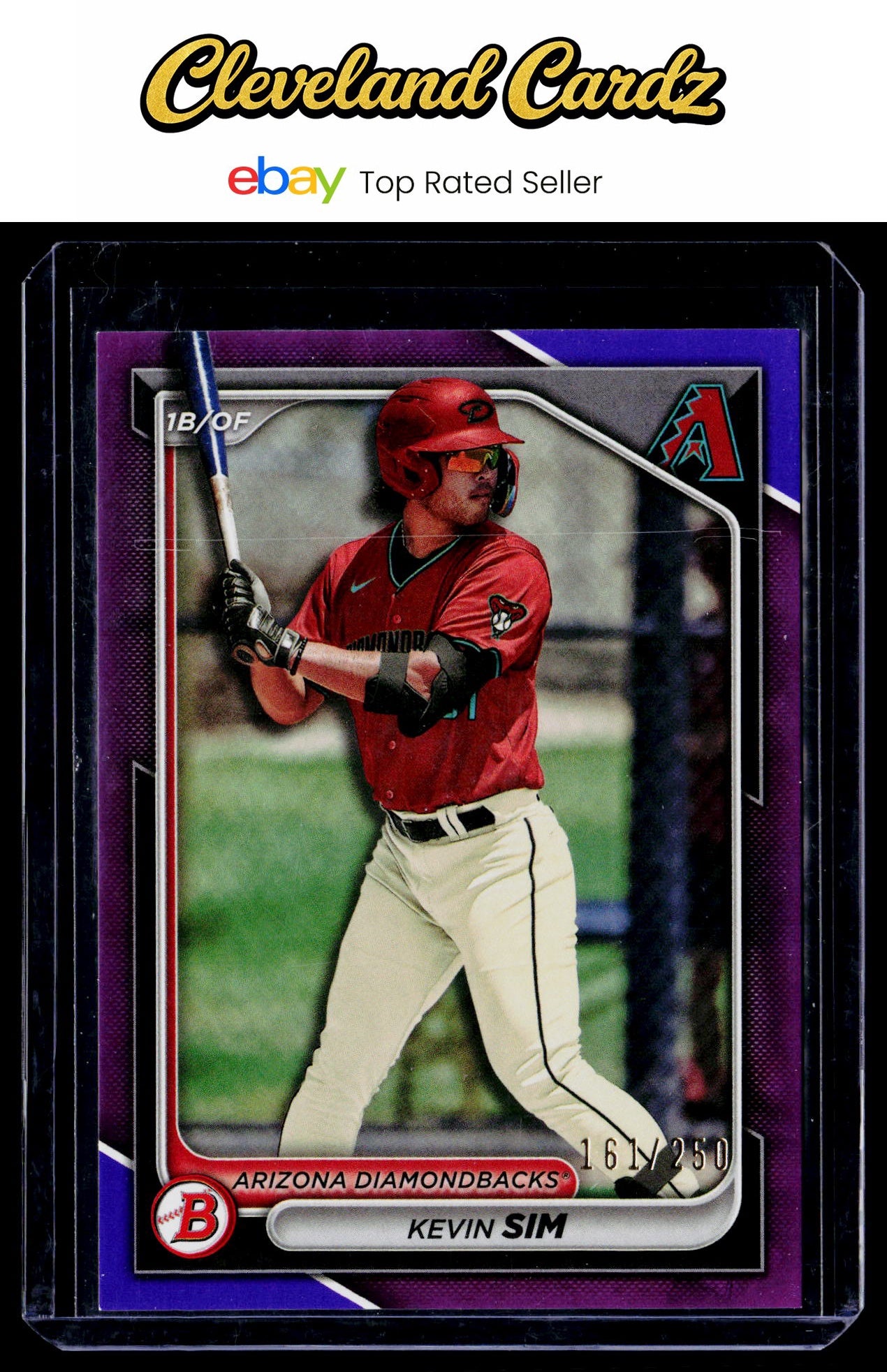 2024 Bowman #BP-34 Kevin Sim Prospects Purple #/250