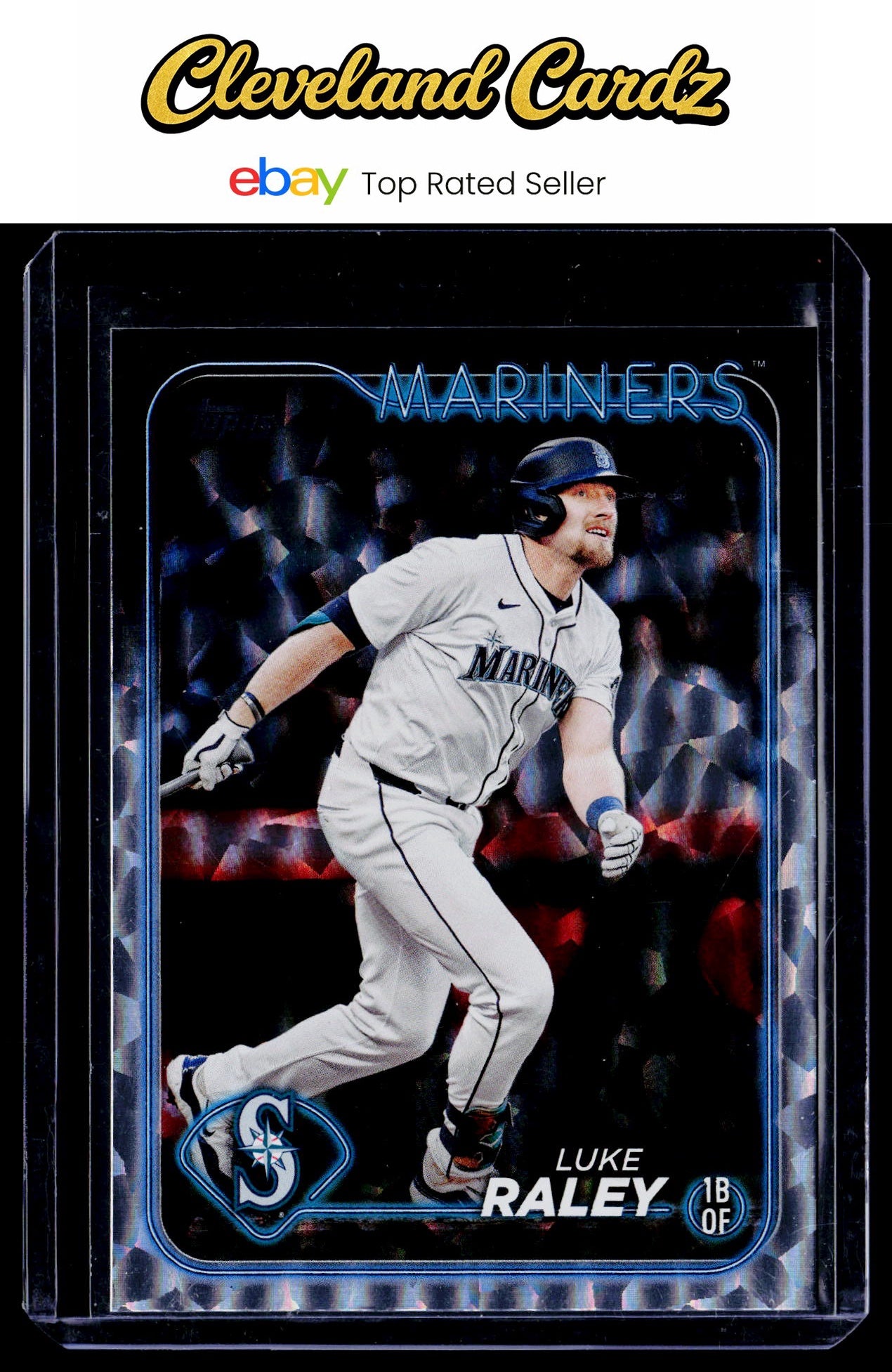 2024 Topps Update #US260 Luke Raley Silver Crackle Foilboard