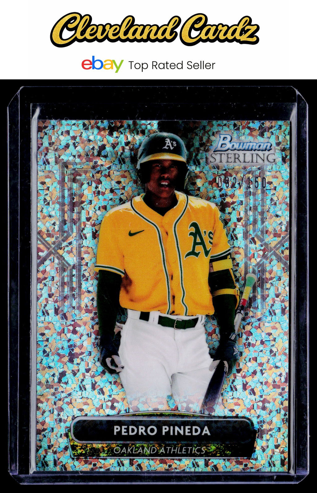 2022 Bowman Sterling #BSP-77 Pedro Pineda Mini Diamond Refractor #/150
