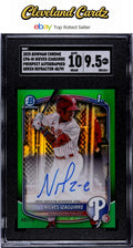 2025 Bowman Chrome #CPA-NI Nieves Izaguirre Auto Green Refractor /99 SGC 9.5