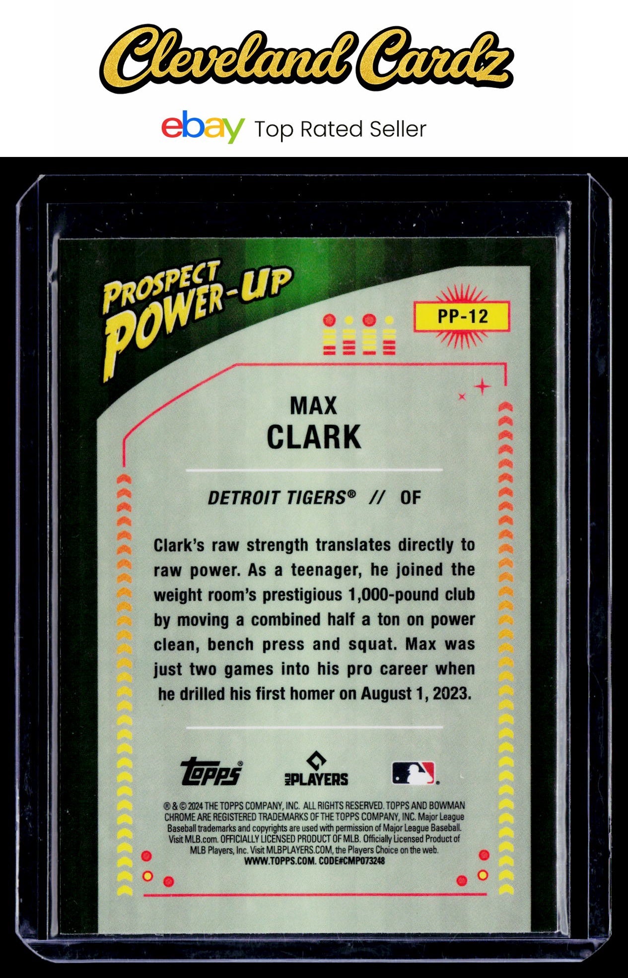 2024 Bowman #PP-12 Max Clark Prospect Power-Up Refractor