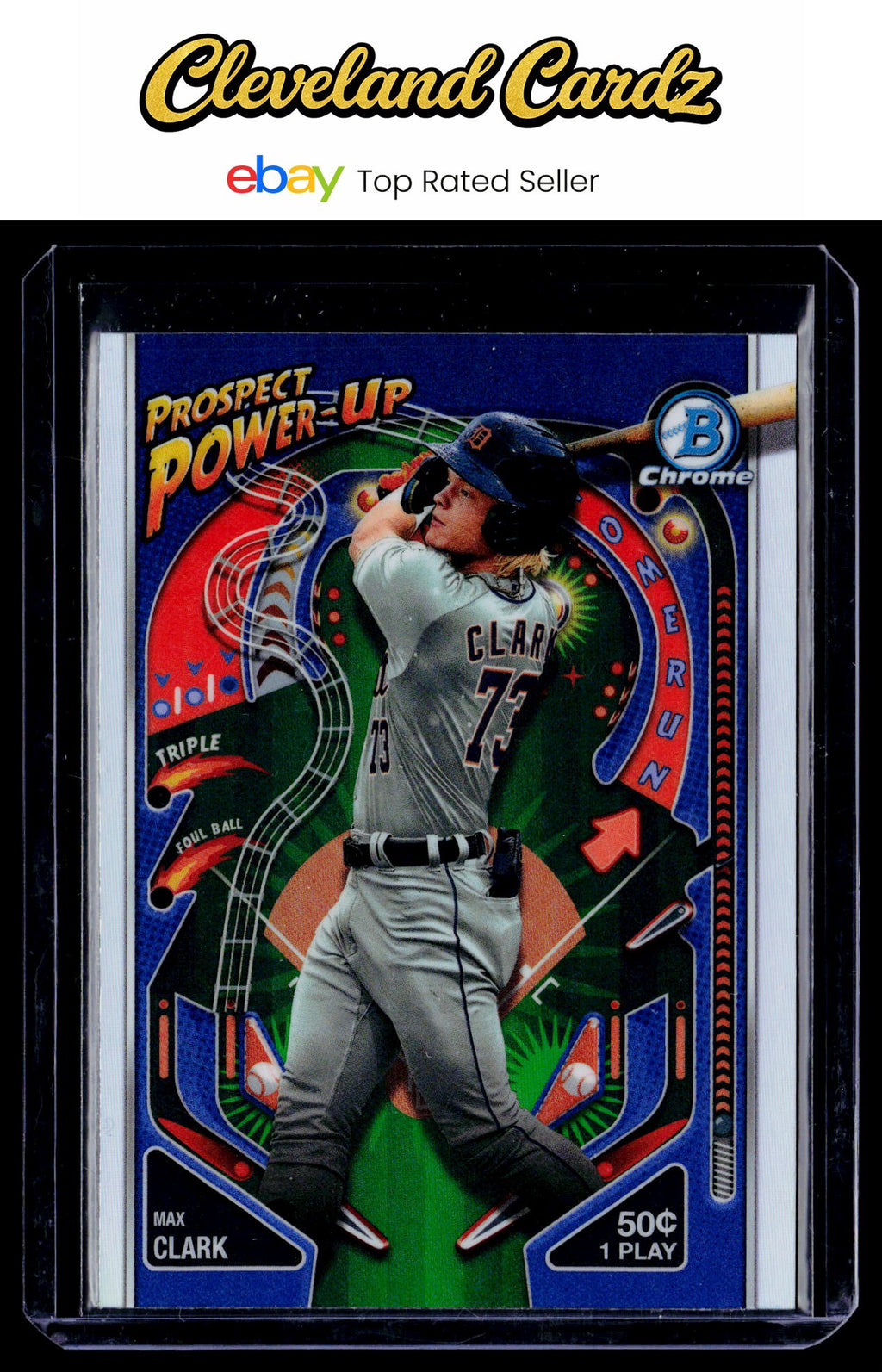 2024 Bowman #PP-12 Max Clark Prospect Power-Up Refractor