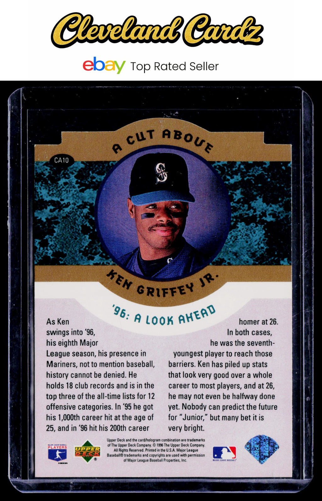1996 Collector's Choice #CA10 Ken Griffey Jr. Ken Griffey Jr.: A Cut Above