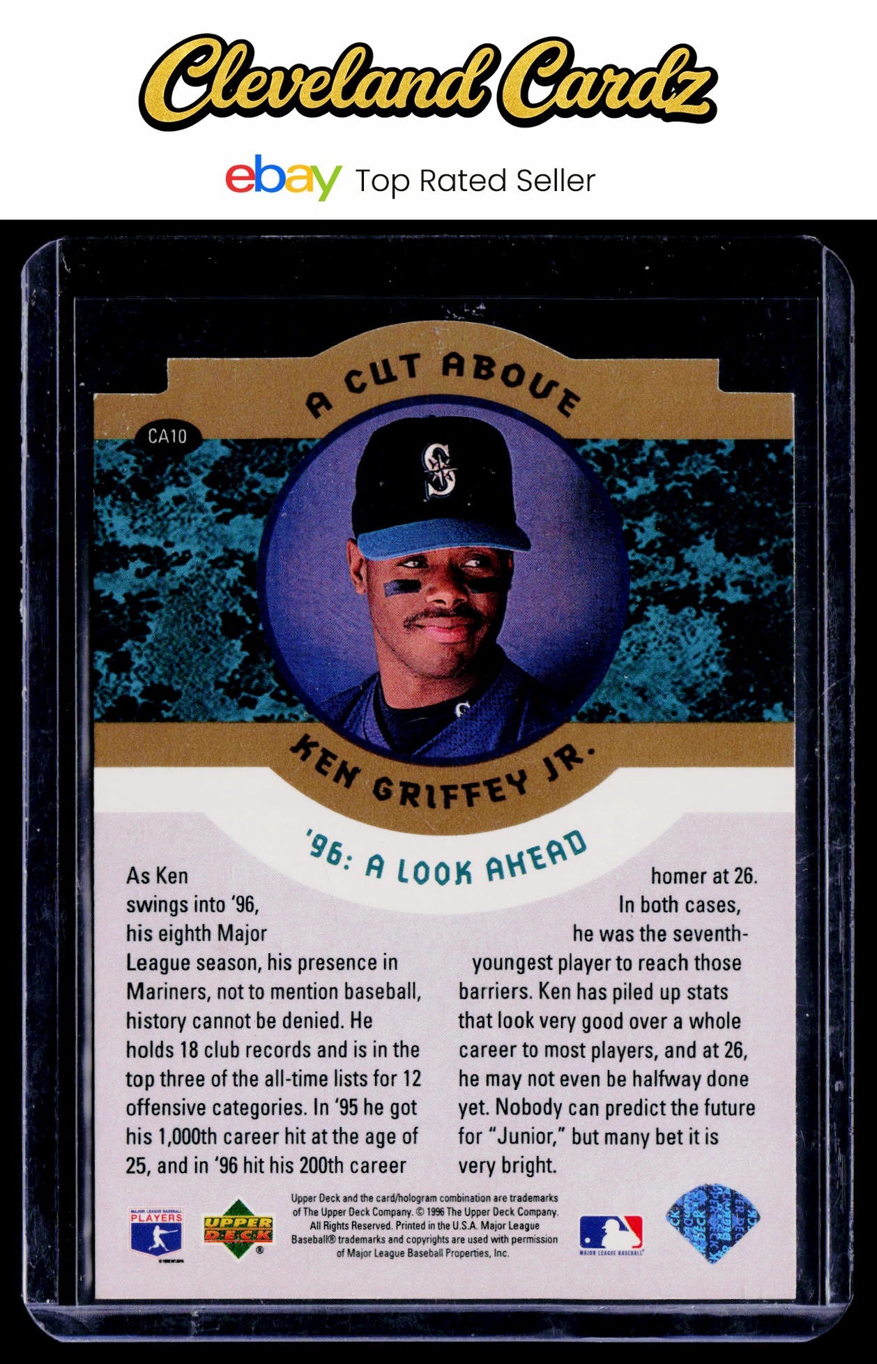 1996 Collector's Choice #CA10 Ken Griffey Jr. Ken Griffey Jr.: A Cut Above