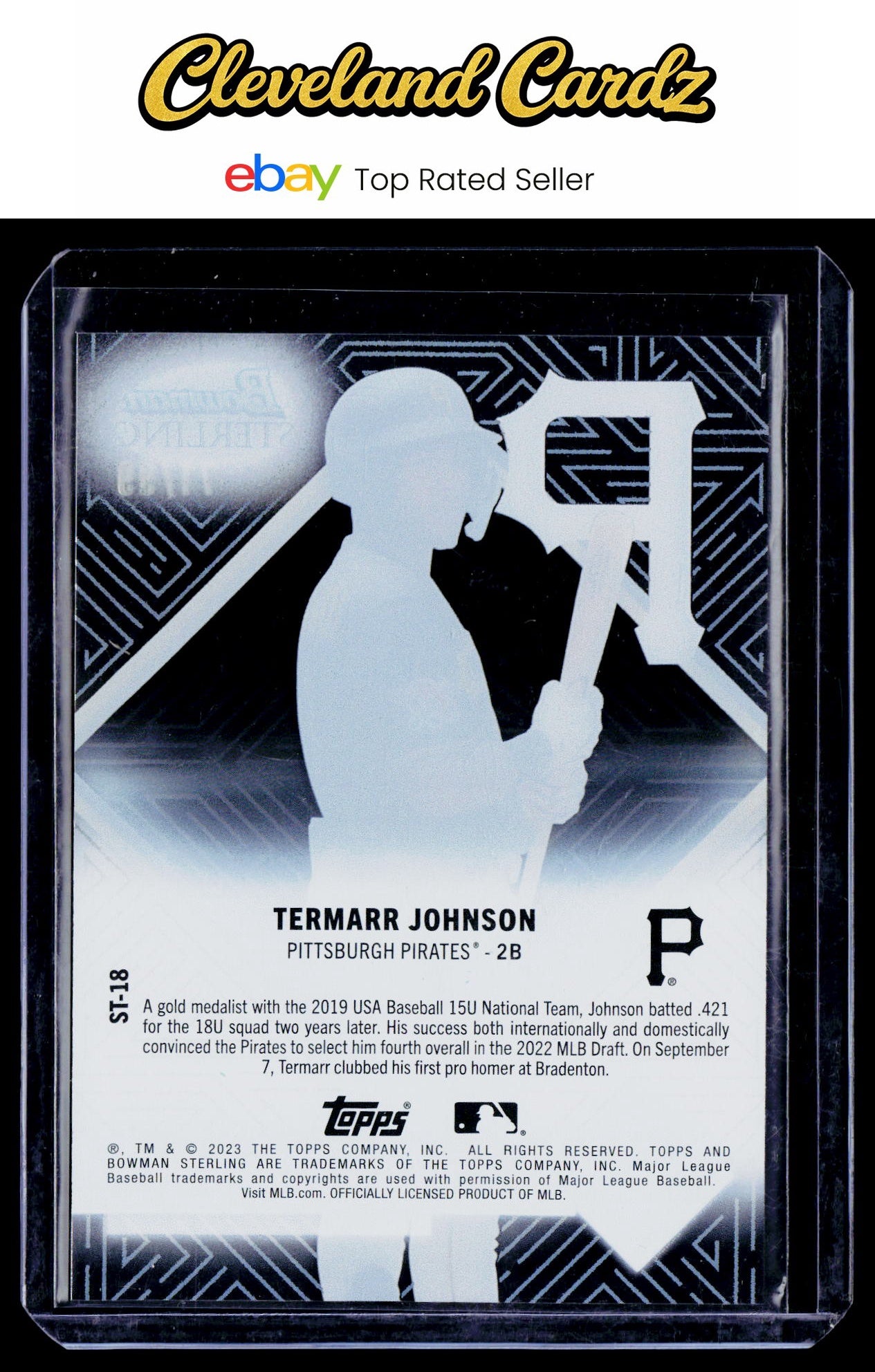 2023 Bowman Sterling #ST-18 Termarr Johnson Sterling Tek #/99