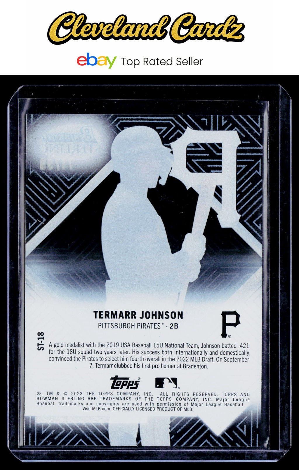 2023 Bowman Sterling #ST-18 Termarr Johnson Sterling Tek #/99