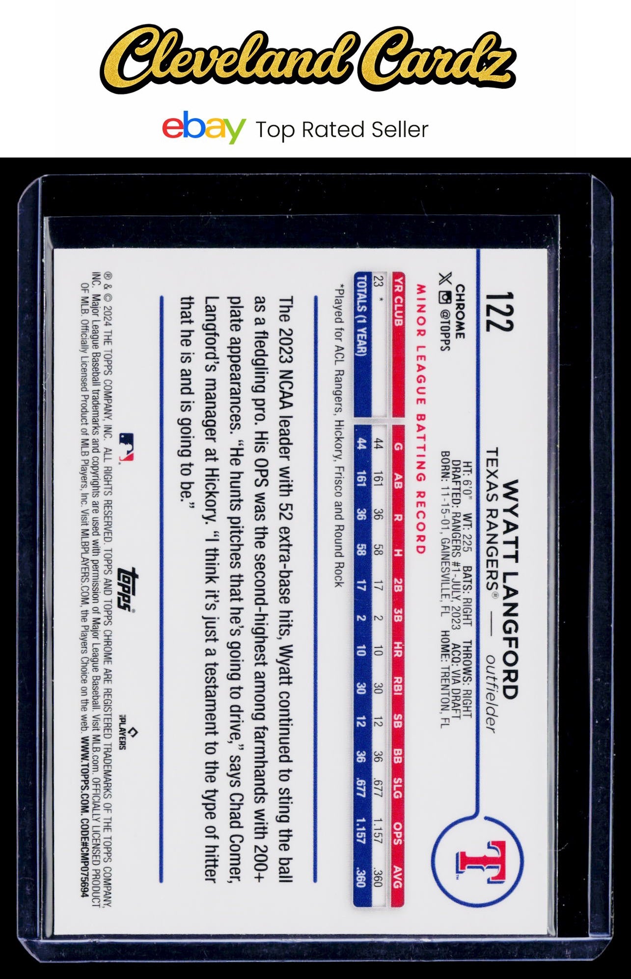 2024 Topps Chrome #122 Wyatt Langford