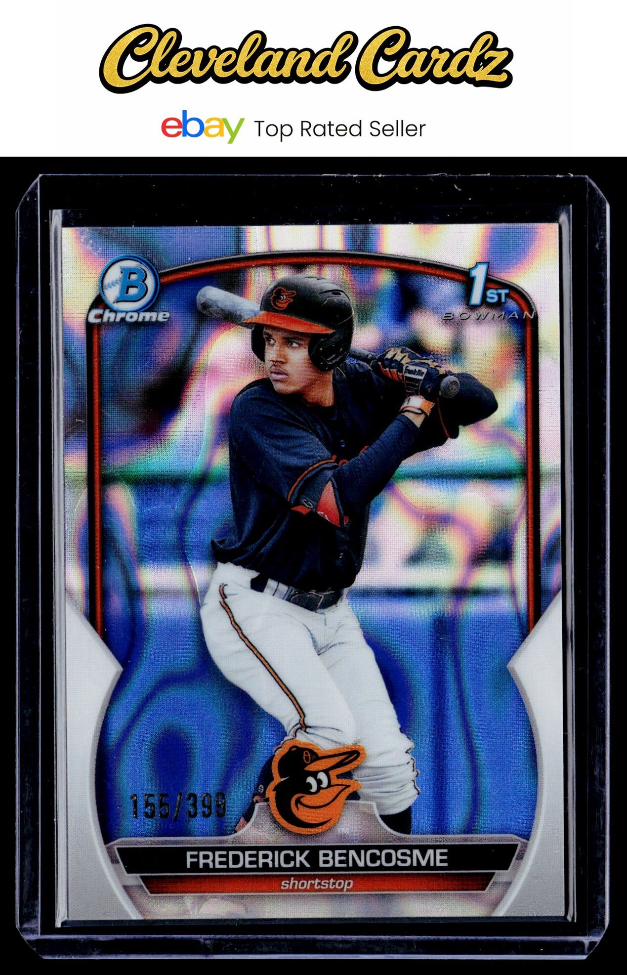 2023 Bowman #BCP-35 Frederick Bencosme Chrome Prospects Lava Refractors #/399