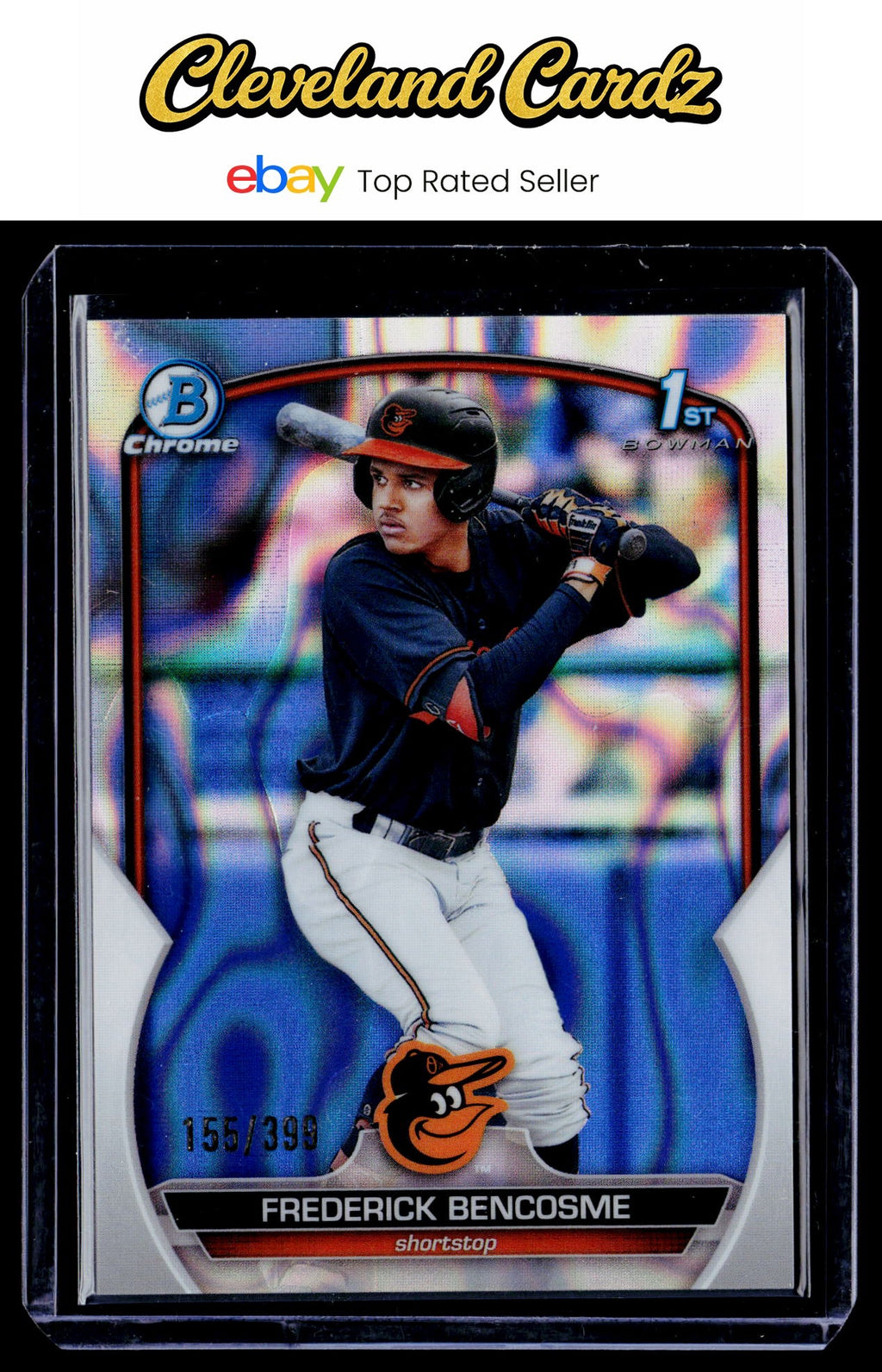 2023 Bowman #BCP-35 Frederick Bencosme Chrome Prospects Lava Refractors #/399