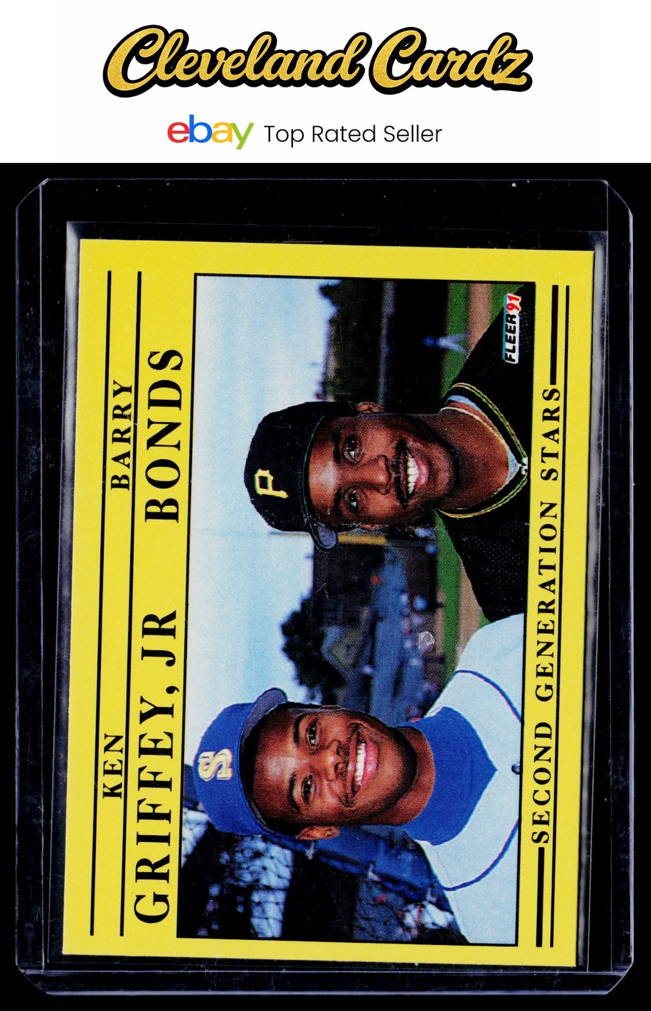 1991 Fleer #710 Second Generation Stars (Ken Griffey, Jr / Barry Bonds)