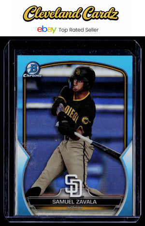 2023 Bowman Draft #BDC-83 Samuel Zavala Chrome Sky Blue Refractor