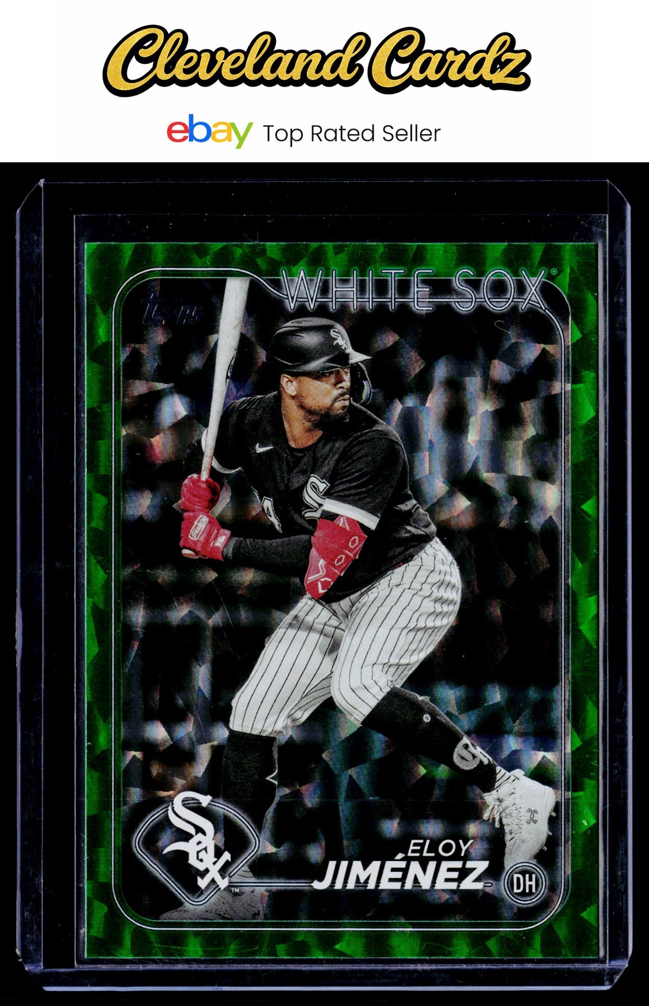 2024 Topps #420 Eloy Jiménez Green Crackle Foil #/499