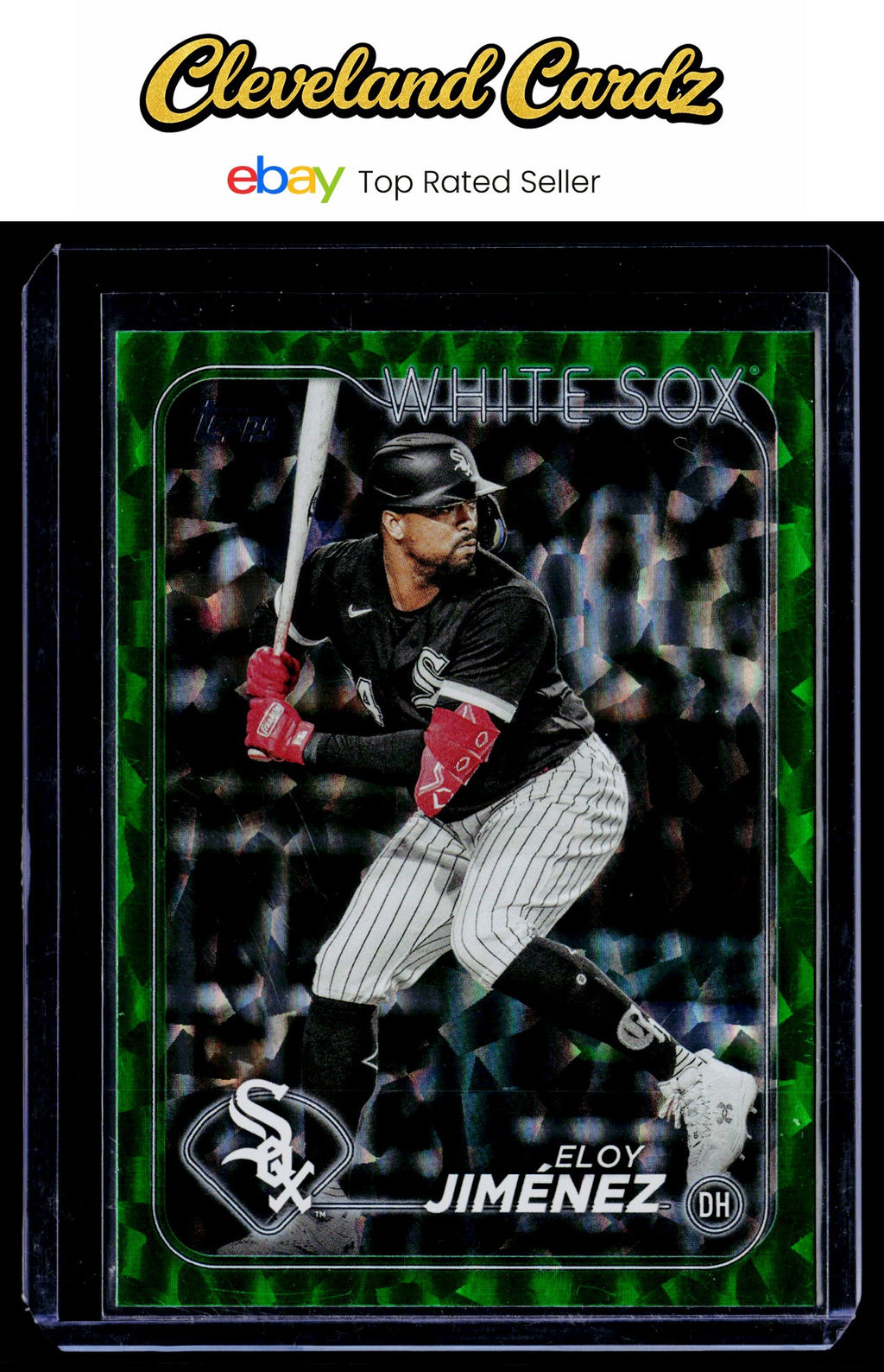 2024 Topps #420 Eloy Jiménez Green Crackle Foil #/499