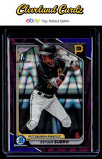 2024 Bowman #BCP-63 Estuar Suero Chrome Prosp. Purple RayWave Refractors #/250