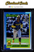 2025 Topps Chrome #90CB-9 Jackson Chourio 1990 Topps Baseball 35th An. Refractor