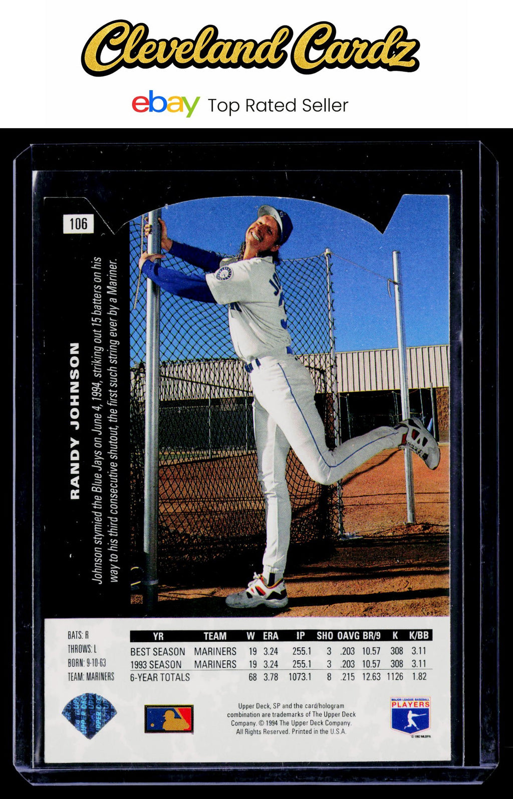 1994 SP #106 Randy Johnson Die Cut