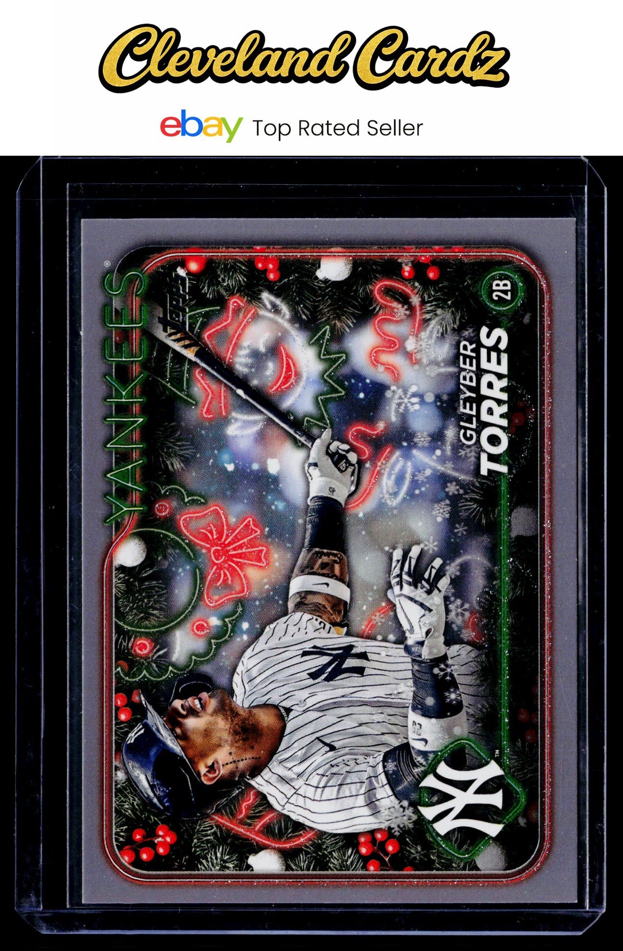 2024 Topps Holiday #H101 Gleyber Torres Silver Glitter