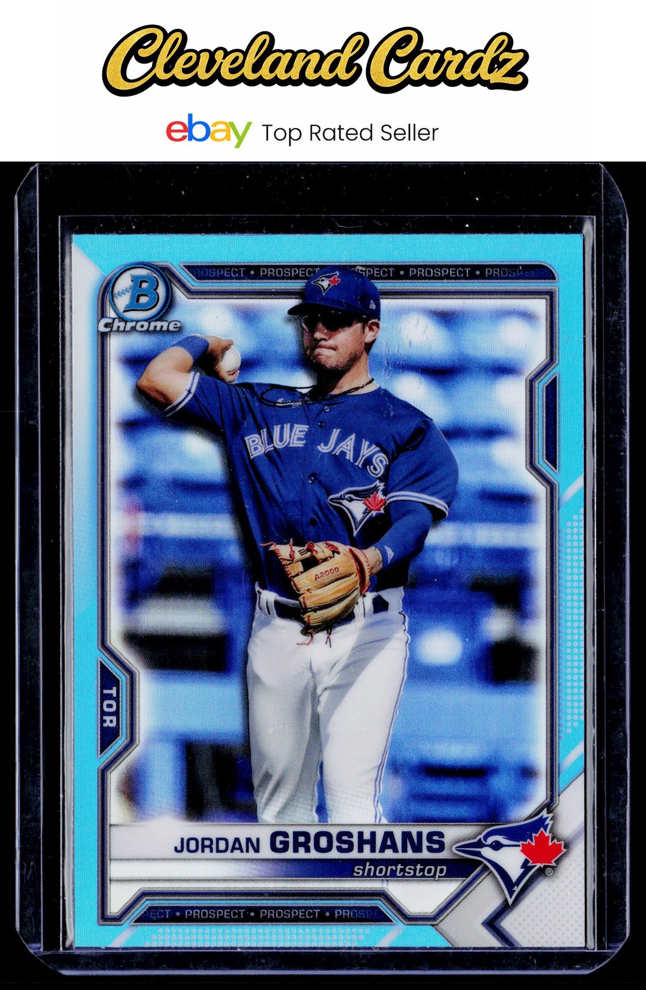 2021 Bowman Draft #BDC-82 Jordan Groshans Chrome Sky Blue Refractor