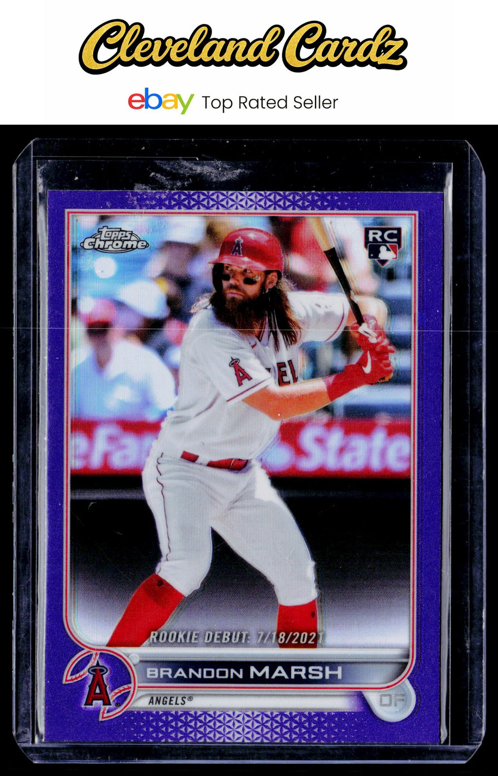 2022 Topps Chrome Update #USC188 Brandon Marsh Purple Refractor