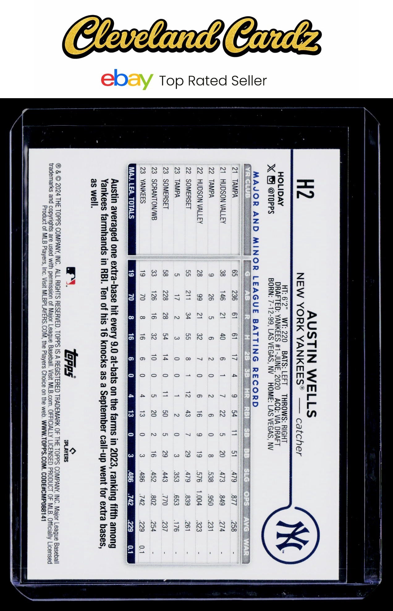 2024 Topps Holiday #H2 Austin Wells