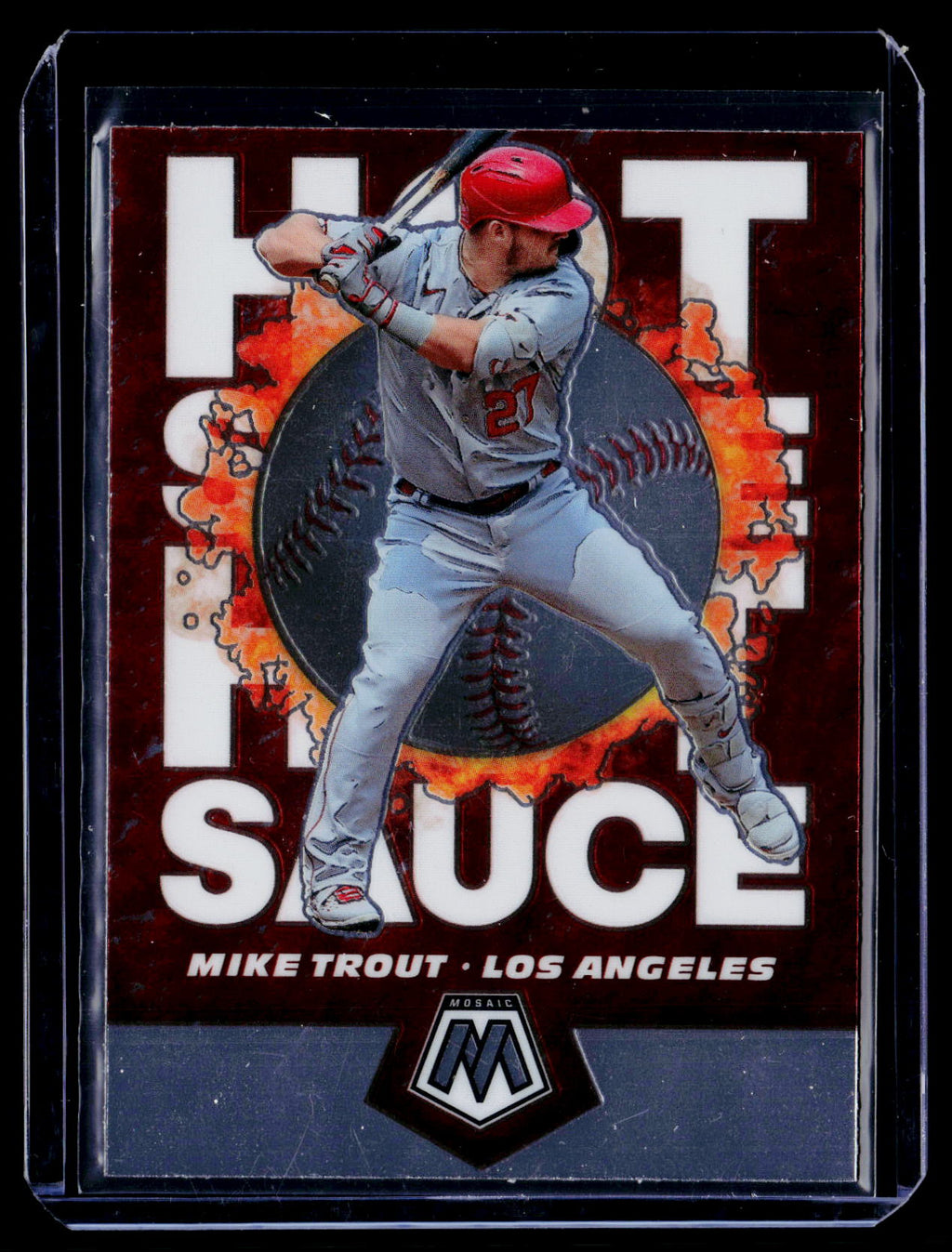 2021 Panini Mosaic #HS1 Mike Trout Hot Sauce