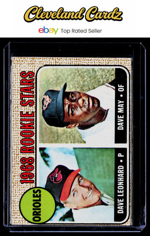 1968 Topps #56 Orioles 1968 Rookie Stars (Dave Leonhard / Dave May) RC
