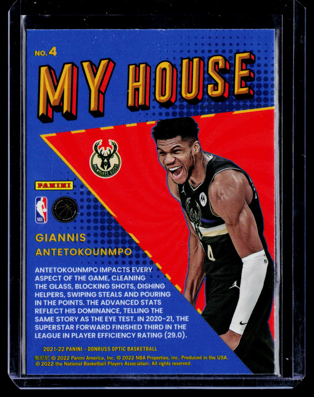 2021-22 Donruss Optic #4 Giannis Antetokounmpo My House