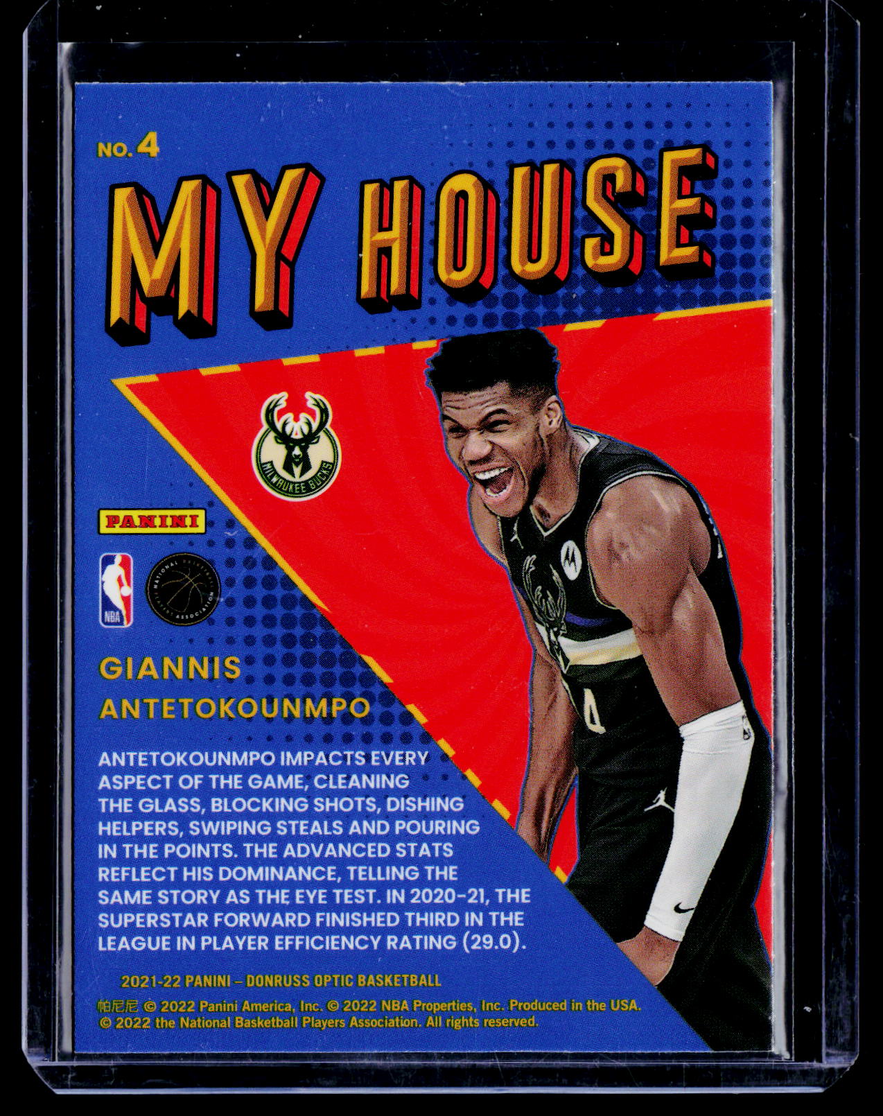 2021-22 Donruss Optic #4 Giannis Antetokounmpo My House
