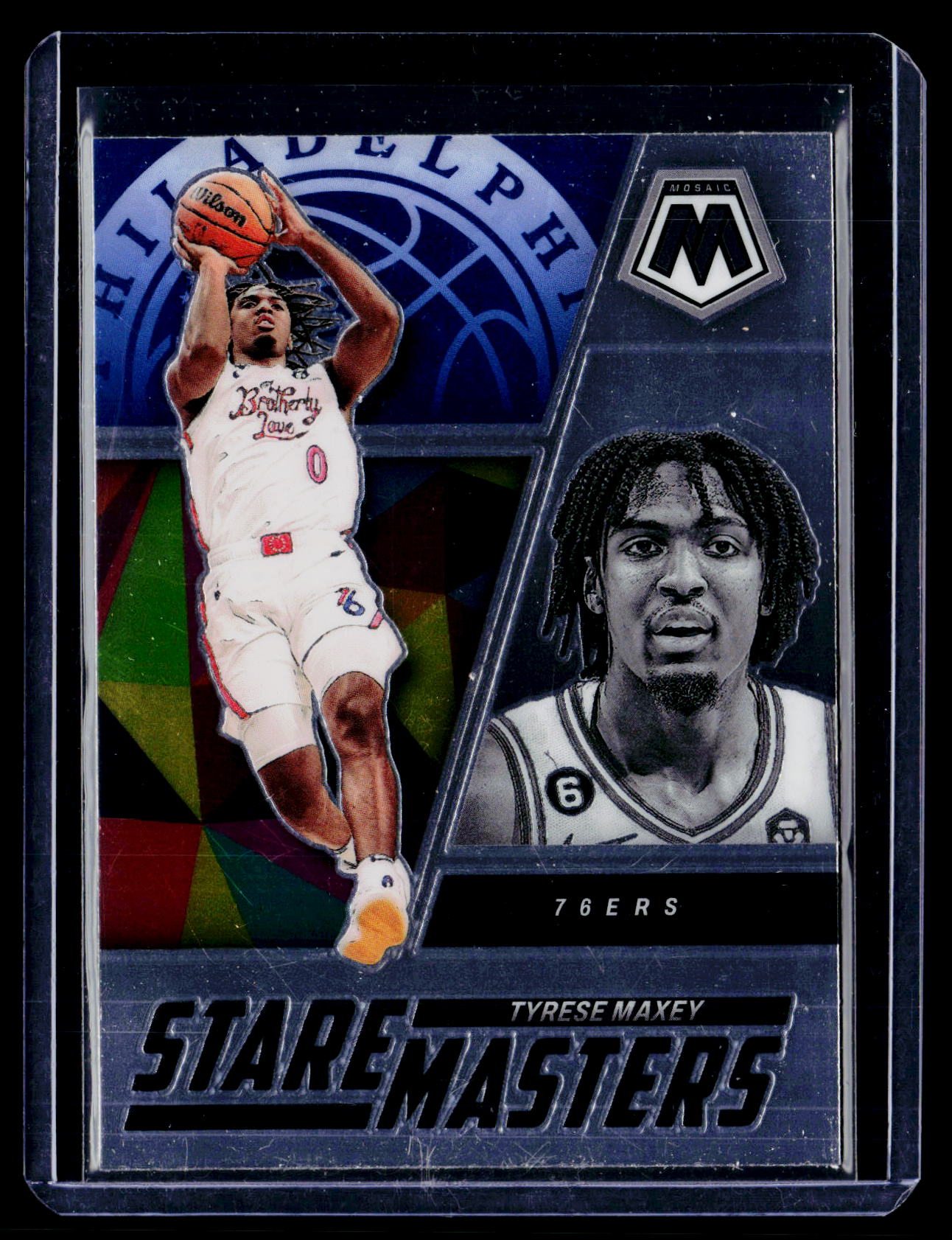 2022-23 Panini Mosaic #23 Tyrese Maxey Stare Masters