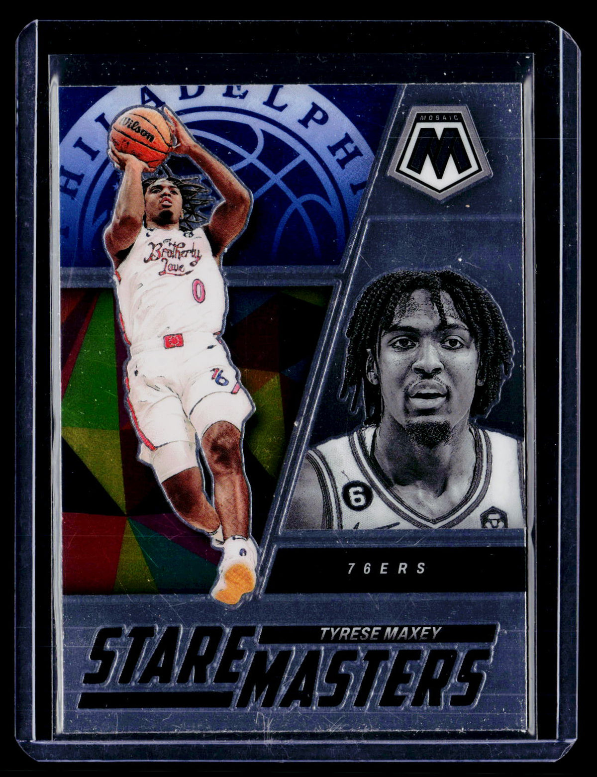 2022-23 Panini Mosaic #23 Tyrese Maxey Stare Masters