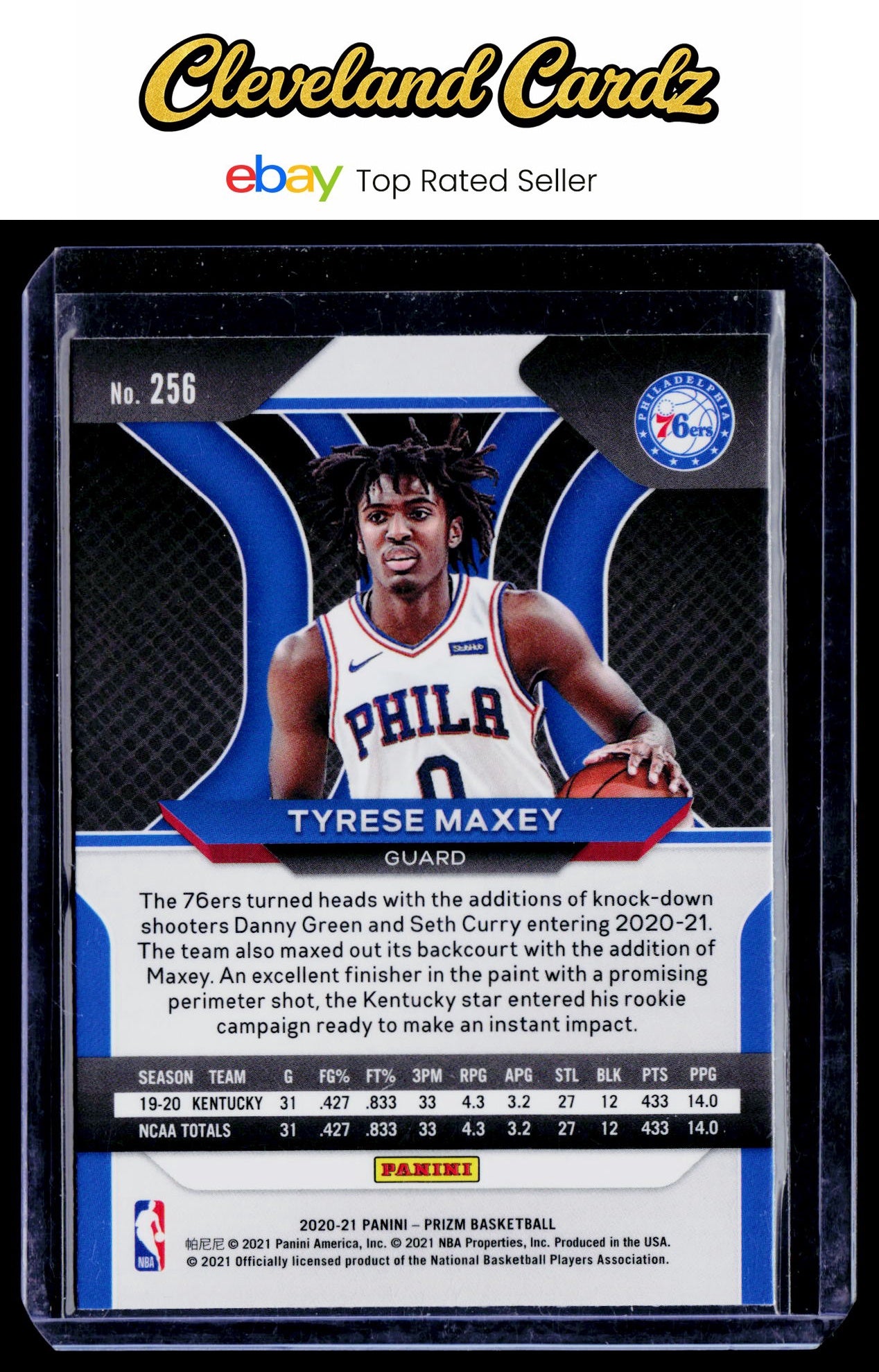 2020-21 Panini Prizm #256 Tyrese Maxey RC