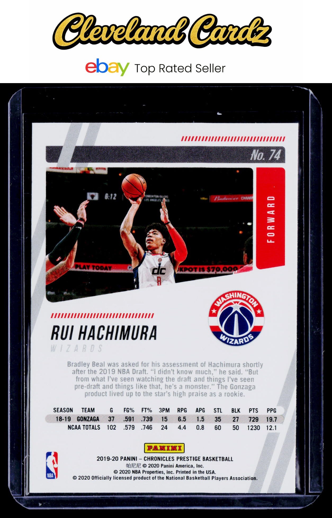 2019-20 Panini Chronicles #74 Rui Hachimura RC