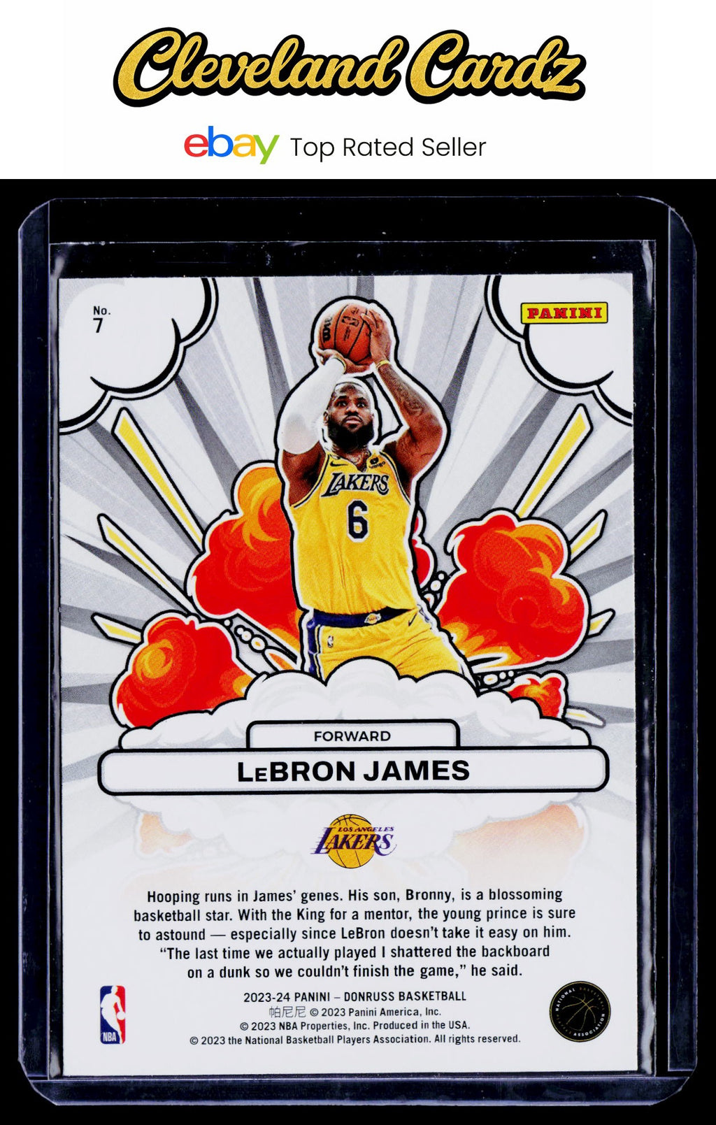2023-24 Donruss #7 LeBron James Bomb Squad