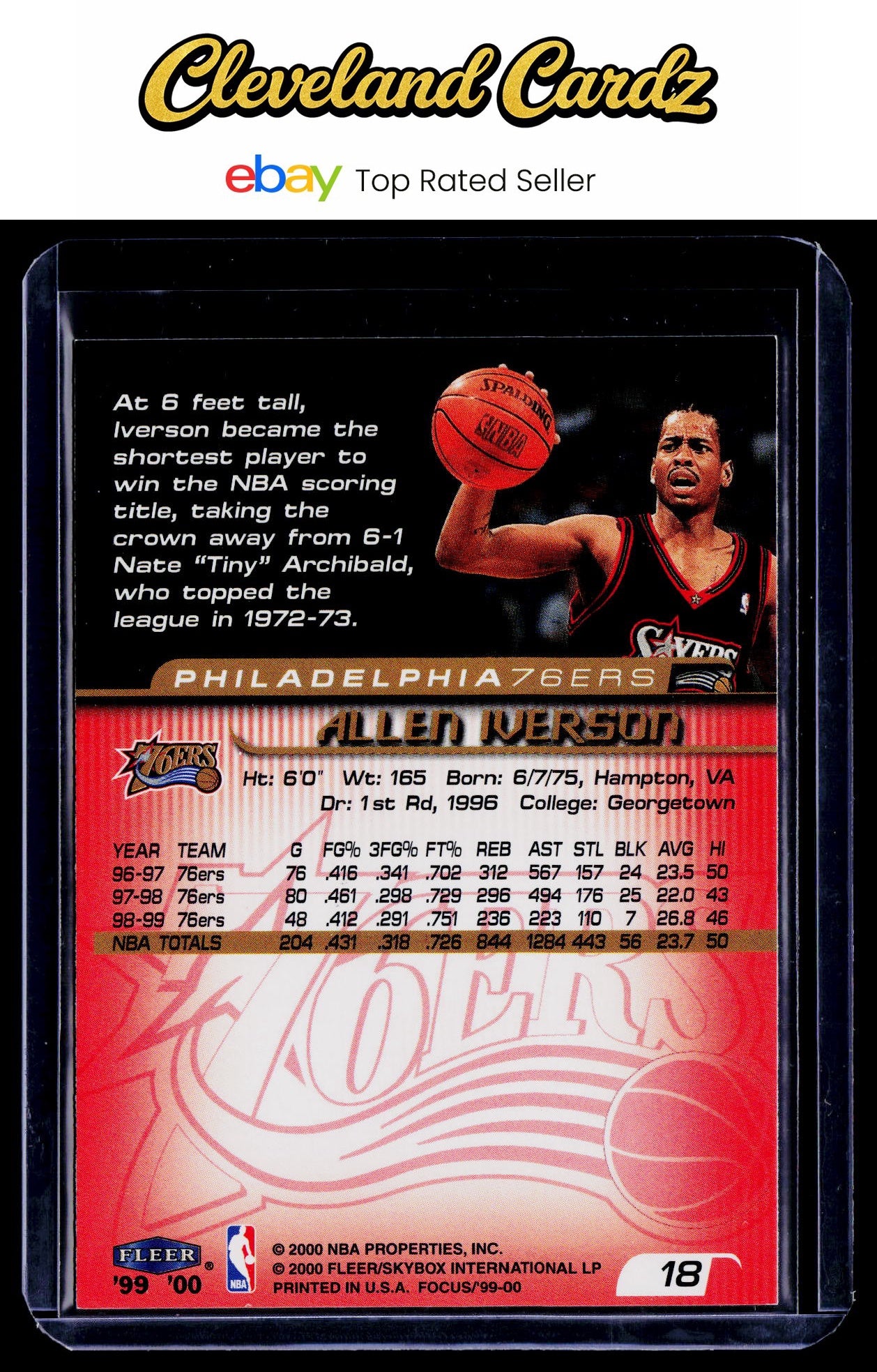 1999-00 Fleer Focus #18 Allen Iverson